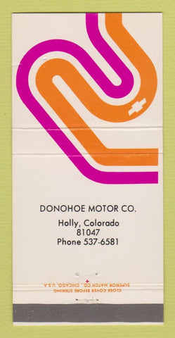 Matchbook Cover - Chevrolet Donohoe Holly Colorado 30 Strike