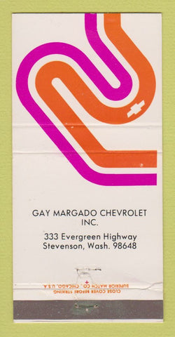 Matchbook Cover - Chevrolet Gay Margado Stevenson WA 30 Strike