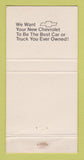 Matchbook Cover - Chevrolet Gay Margado Stevenson WA 30 Strike