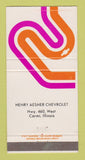 Matchbook Cover - Chevrolet Henry Aesher Carmi IL 30 Strike