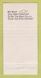Matchbook Cover - Chevrolet Bob White Bay Minette AL 30 Strike
