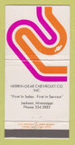 Matchbook Cover - Chevrolet Herrin Gear Jackson MS 30 Strike