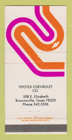 Matchbook Cover - Chevrolet Tipotex Brownsville TX 30 Strike