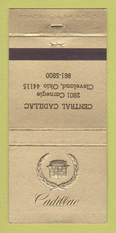 Matchbook Cover - Central Cadillac Cleveland OH 30 Strike