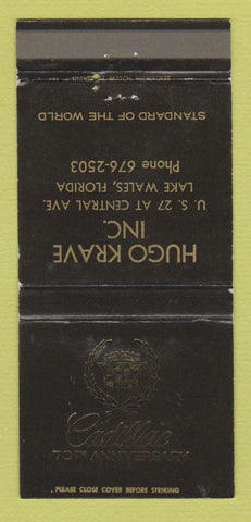 Matchbook Cover - Hugo Krave Cadillac Lake Wales FL WEAR 30 Strike