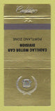 Matchbook Cover - Cadillac Motor Car Division Portland OR Zone 30 Strike