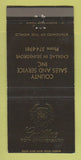 Matchbook Cover - Cadillac County Sales Selinsgrove PA 30 Strike