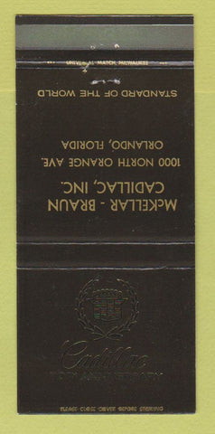 Matchbook Cover - McKellar Braun Cadillac Orlando FL 30 Strike