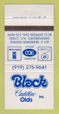 Matchbook Cover - Blacks Oldsmobile Cadillac Greensboro NC 30 Strike