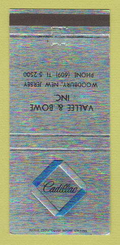 Matchbook Cover - Vallee and Bowe Cadillac Woodbury NJ 30 Strike