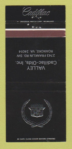 Matchbook Cover - Valley Cadillac Oldsmobile Roanoke VA 30 Strike