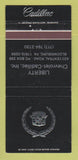 Matchbook Cover - Liberty Chevrolet Cadillac Bloomsburg PA 30 Strike