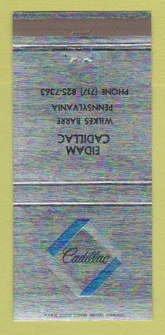 Matchbook Cover - Eidam Cadillac Wilkes Barre PA 30 Strike