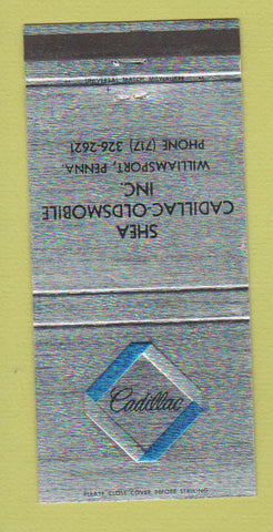 Matchbook Cover - Shea Cadillac Oldsmobile Williamsport PA 30 Strike