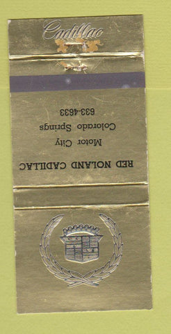 Matchbook Cover - Red Noland Cadillac Colorado Springs WEAR 30 Strike