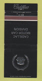 Matchbook Cover - Cadillac Motor Car Division 30 Strike