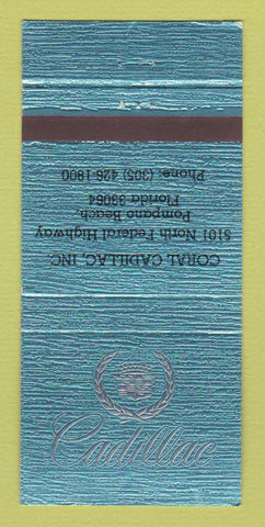 Matchbook Cover - Coral Cadillac Pompano Beach FL 30 Strike
