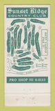 Matchbook Cover - Sunset Ridge Country Club Winnetka IL 30 Strike