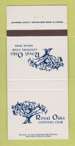 Matchbook Cover - Royal Oaks Country Club Dallas TX 30 Strike