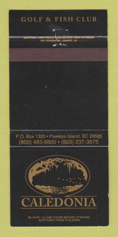 Matchbook Cover - Caledonia Golf Fish Club Pawleys Island SC 30 Strike