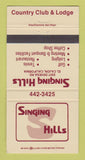Matchbook Cover - Singing Hills Country Club El Cajon CA WEAR 30 Strike