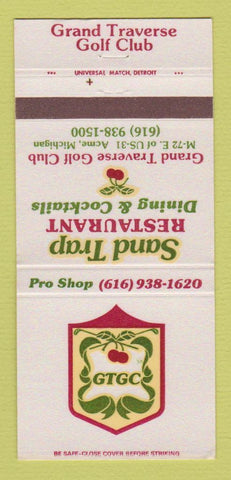 Matchbook Cover - Grand Traverse Golf Club Acme MI Sand Trap 30 Strike