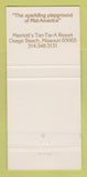 Matchbook Cover - Marriott's Tan Tar A Resort Golf Osage Beach MO 30 Strike