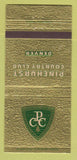 Matchbook Cover - Pinehurst Country Club Denver Colorado 30 Strike