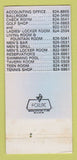 Matchbook Cover - San Antonio Country Club TX 30 Strike