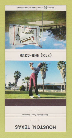 Matchbook Cover - Cameron Golf Club Houston TX 30 Strike