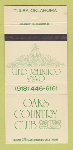 Matchbook Cover - Oaks Country Club Tulsa OK 30 Strike