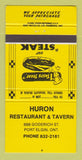 Matchbook Cover - Huron Restaurant Tavern Port Elgin ON 30 Strike