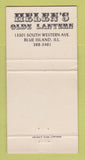 Matchbook Cover - Helen's Olde Lantern Blue Island IL WEAR 30 Strike