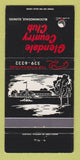 Matchbook Cover - Glendale Country Club Bloomingdale IL 30 Strike