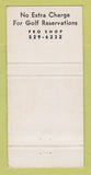 Matchbook Cover - Glendale Country Club Bloomingdale IL 30 Strike