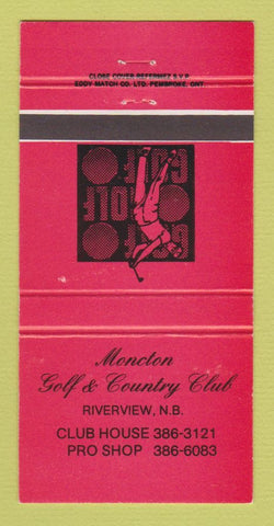 Matchbook Cover - Moncton Golf Country Club Riverview NB 30 Strike