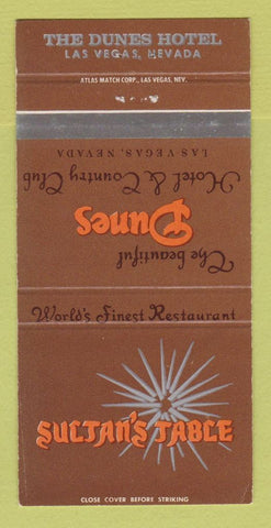 Matchbook Cover - Dunes Hotel Casino Country Club Las Vegas NV 30 Strike