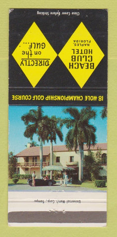 Matchbook Cover - Beach Club Hotel Naples FL 30 Strike