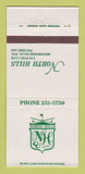 Matchbook Cover - North Hills Country Club Menomonee Falls WI 30 Strike