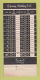 Matchbook Cover - Spring Valley Country Club Elyria OH 30 Strike