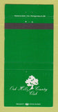 Matchbook Cover - Oak Hills Country Club 30 Strike