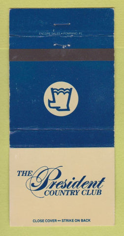 Matchbook Cover - President Country Club WEAR 30 Strike