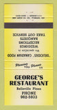 Matchbook Cover - George's Restaurant Belleville? ON WEAR 30 Strike