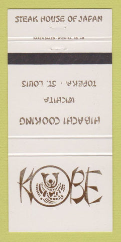 Matchbook Cover - Kobe Hibachi Japanese St Louis MO Wichita KS 30 Strike