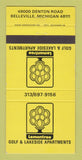 Matchbook Cover - Lemontree Golf Lakeside Apartments Belleville MI 30 Strike