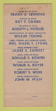 Matchbook Cover - Handley Election Republican 30 Strike