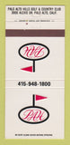 Matchbook Cover - Palo Alto Hills Golf Country Club CA 30 Strike
