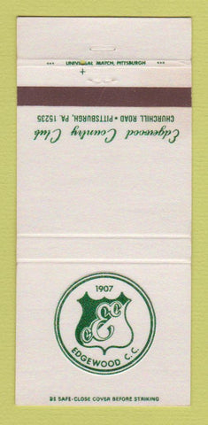 Matchbook Cover - Edgewood Country Club Pittsburgh PA WEAR 30 Strike