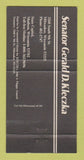 Matchbook Cover - State Senator Gerald Kleczka Election Milwaukee WI 30 Strike