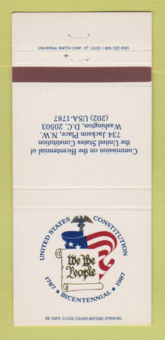 Matchbook Cover - Commission Bicentennial Washington DC 1987 30 Strike